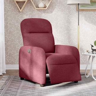 vidaXL Relaxsessel Elektrisch Weinrot Stoff 3302955