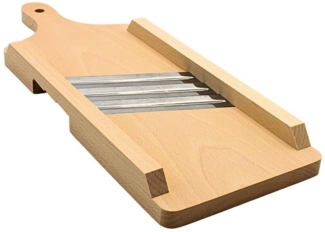 Dekohelden24 Gemüsehobel Holzbrett - Gurkenhobel - Krauthobel mit integriertem Schneider in, Holz