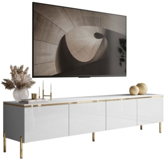 Lookway TV-Schrank CELINE GLOSS 200 auf goldenen Füßen