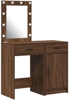 vidaXL Schminktisch mit Tür 2 pcs Braun 50 x 41 x 135 cm Holzwerkstoff 3334242