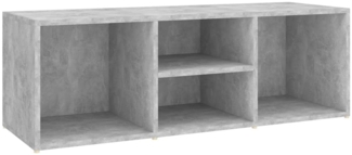vidaXL Schuhbank Betongrau 105x35x35 cm Holzwerkstoff 804467