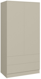 Beautysofa Kleiderschrank Zweitüriger mit Schiebetüren LOOK Erhältlich mit oder ohne Schubladen, Farbvarianten