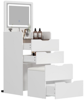 FUFU&GAGA Schminktisch mit 3 Schubladen, Beleuchtung in 3 Farben