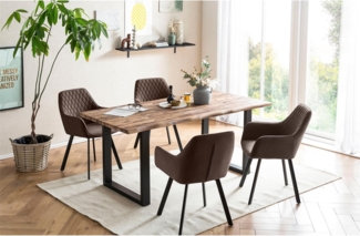 Essgruppe aus 1 x Esstisch Akazie 4 x Esszimmerstuhl
