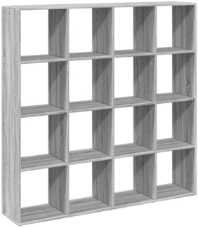vidaXL Bücherregal Grau Sonoma 137,5x29x137,5 cm Holzwerkstoff 3310294