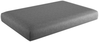 sunnypillow Palettenkissen mit abnehmbarem Bezug Kaltschaum Palettenauflage Palettenpolster Palettensofa Sitzkissen Rückenlehne Indoor Outdoor Sitzkissen 120 x 80 x 15 cm Grau