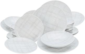 CreaTable 25799 Tafelservice Home für 8 Personen, Porzellan, creme-weiß (1 Set, 24-teilig)