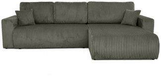 Beautysofa Ecksofa Porto mit universelle Ottomane, mit Bettfunktion und Bettkasten