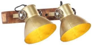 vidaXL Wandlampe Industriestil Messing 45x25 cm E27 320508