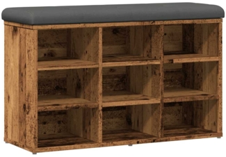 vidaXL Schuhbank Altholz-Optik 82x32x50 cm Holzwerkstoff 857623