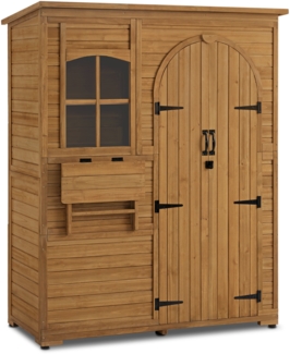 M MCombo Gartenschrank Geräteschuppen Holz 0926, 73×144×185 cm (Natur)