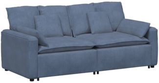 vidaXL Modulares Sofa mit Kissen Blau 3321140