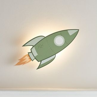 Lights4fun LED Wandleuchte Raketen Wandlampe Kinderzimmer