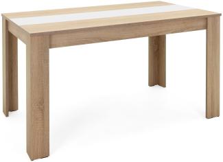 Esstisch >Naperville< in Sonoma-Eiche - 138x74x80cm (BxHxT)