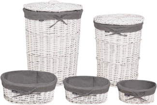 Körbe Weide grau 5er Set VAKARI