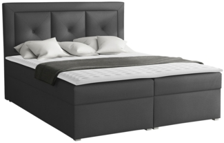 Boxspringbett Moden Plus Box, Dunkelgrau, 140x200 cm