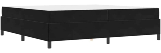 vidaXL Bettgestell Schwarz und Weiß und Schwarz 200 x 200 cm Samt 3399086
