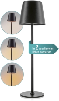 EASYmaxx LED-Akku-Tischleuchte - in- & outdoor, kabellos & warmweiß, mit Dimmer