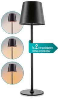 EASYmaxx LED Tischleuchte LED-Tischlampe Metall, schwarz mit USB-C Anschluss 3,2W