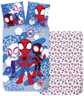 MARVEL Babybettwäsche Spydey Baby- / Kleinkinder Bettwäsche in Blau, 100x135 cm