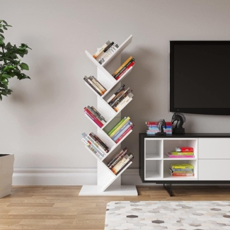 YITAHOME Bücherregal mit 9 Ebenen Standregal Holz