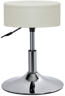 Drehhocker Sitzhocker Hocker RUND höhenverstellbar drehbar aus Kunstleder Farbauswahl Duhome 428S, Farbe:Creme, Material:Kunstleder