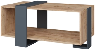 Couchtisch Aven Anthrazit/Goldkraft Eiche 91.5 x 52 cm Vicco