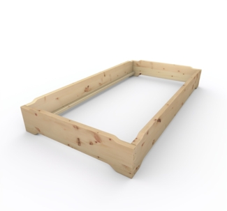 Stapelbett Holzbett (Zirbe) "Gäste-Edi" 100 x 200 cm 27 cm Zirbenbett Gästebett