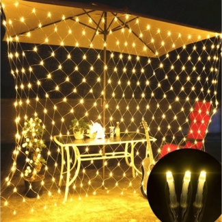 MUPOO Lichterkette LED-Lichtnetz 96/144/200/320/880LEDs LED-Lichterkette 8Modi 220V, LED-Lichtervorhang 1.5X1.5/2X2/3X2/6x4M LED-Netzlicht Wasser