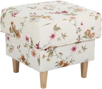 Hocker Karlen Bezug Flachgewebe Buche natur / weiß 22073