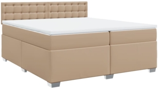 vidaXL Boxspringbett Matratze Cappuccino-Braun 200x200cm Kunstleder 3286139