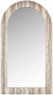 Casa Padrino Luxus Naturstein Spiegel Grau H. 100 cm - Luxus Naturstein Möbel