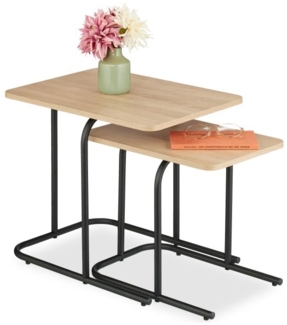 Satztisch 2er Set Holzoptik & Metall 10051045_137