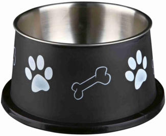 TRIXIE Napf Trixie Langohrnapf aus Edelstahl mit Kunststoffmantel