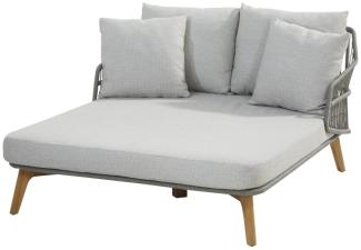 4Seasons Sempre Daybed Teak Silver Grey inkl. 6 Kissen