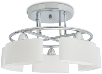 Deckenleuchte Ellipsoid-Glaslampenschirme 5 E14-Lampen 200 W