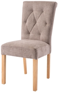 Polsterstuhl Palmdale / Pasadena, Echtholz, Stoff, Braun, 46 x 97 x 54 cm