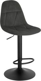 EUGAD Barhocker (1 St), drehhocker mit Rückenlehne höhenverstellbar Samtbezug