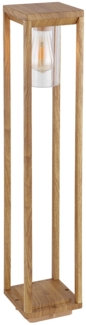 Außenleuchte, Stehlampe, ALU, Holzoptik, H 80 cm
