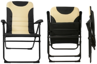 osoltus Alu Camping Klappsessel Hochlehner MPO Van schwarz / beige