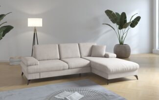 sit&more Ecksofa Morris Jubi L-Form, inklusive XXL-Liegefläche, bzw. Schlaffunktion, Bettfunktion, Armteilverstellung und 1 Zierkissen