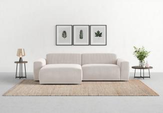 TRENDMANUFAKTUR Ecksofa Braga, mit hochwertigem Kaltschaum, L-Form, in Cord erhältlich, 2 Teile, modernes Sofa, Couch mit hohem Sitzkomfort, 255/72/160 cm (B/H/T)