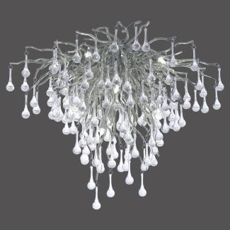 Paul Neuhaus 8091-55 ICICLE Deckenleuchte silberfarbig Glasbehang