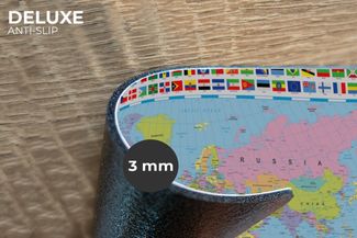 MuchoWow Platzset Welt - Karte - Flagge - Farben, (6-St), Platzsets, Tischset, Abwaschbar, Tischsets, Platzdeckchen