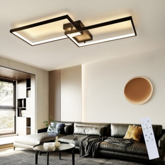Nettlife LED Deckenleuchte Wohnzimmer Weiß Dimmbar mit Fernbedienung 80CM Metall Deckenlampe, Dimmbar, LED fest integriert, Farbwechsler, Schlafzimmer Kinderzimmer Küche