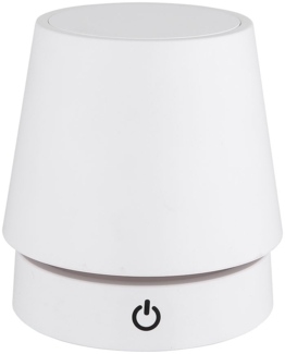 LED Tischleuchte, weiß, Touchdimmer, Akku, höhenverstellbar, H 28 cm