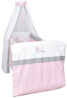 Baby-Delux Babybettwäsche Baby Bettwäsche Set 4-Tlg. Nestchen Chiffonhimmel, Baumwolle, 4 teilig, Bettset für Babybetten 140x70 & 120x60 verschiedene Designs