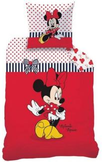 CTI Kinderbettwäsche Biber Bettwäsche Minnie Sweetie Flanell 80x80 cm 135x200 cm