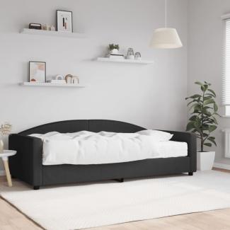 vidaXL Tagesbett mit Matratze Schwarz 100x200 cm Stoff 3197177