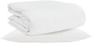 vidaXL 2-in-1 Bettdecke mit Kissen 2 pcs Weiß Daunenfeder 3376356